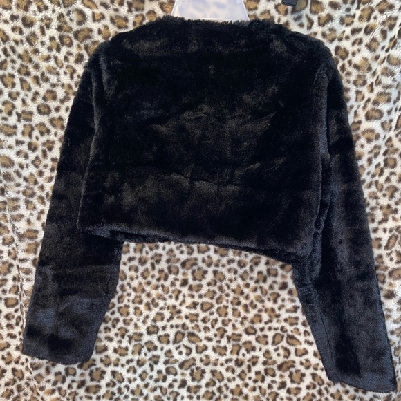 Nigh Out by Say What Crop Faux Fur Coat - Picture 2 of 2